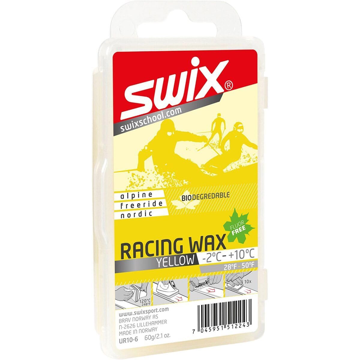 Amazon.com: Swix UR10 Yellow Bio Degradable Racing Glide Wax for